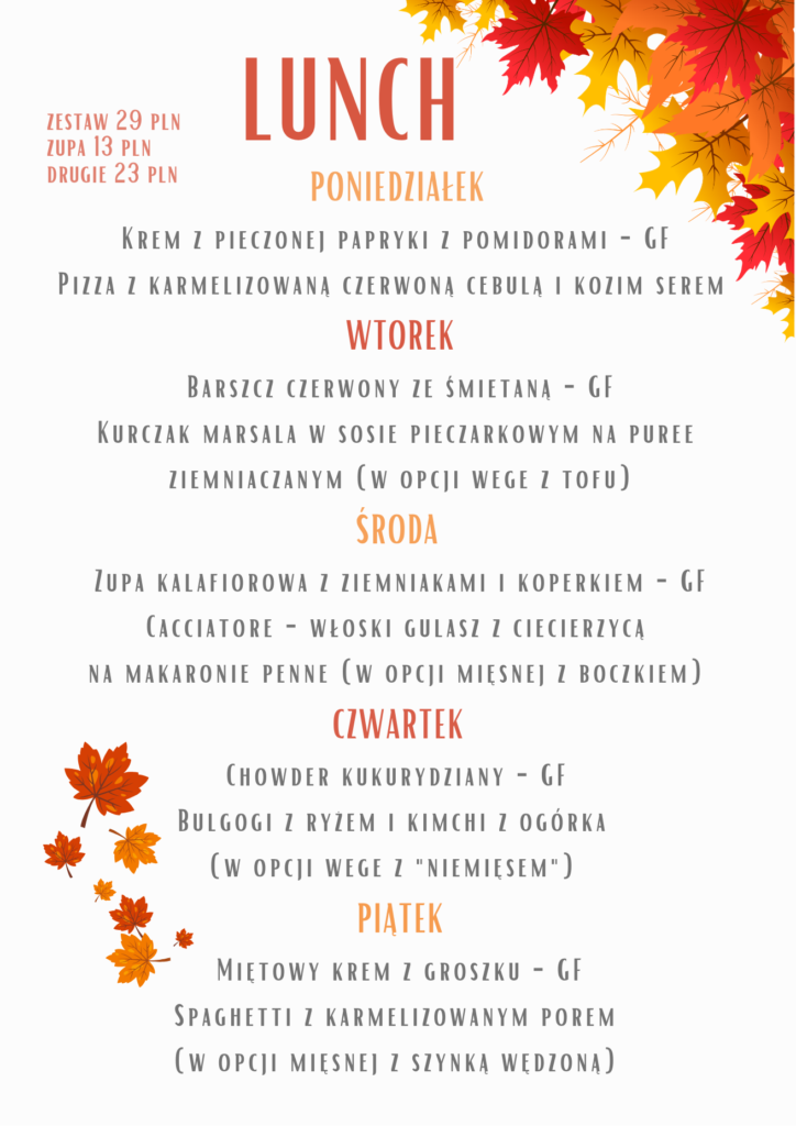 DANIE DNIA 12-16.10.2026, RÓWNIEŻ Z DOWOZEM!